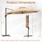 9 Foot Offset Patio Umbrella with Sun-Blocking Canopy and Vent
